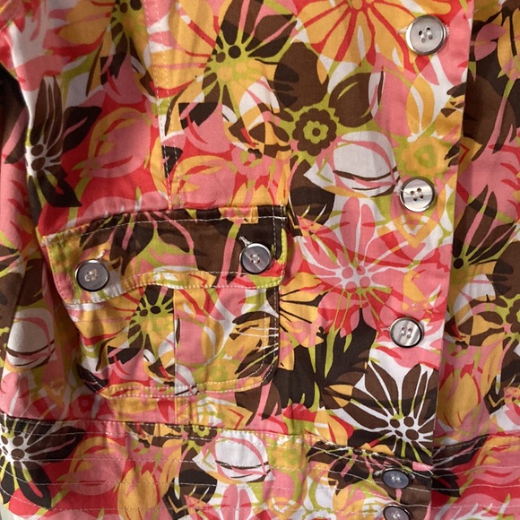 SPORTELLE💫 Women’s Floral Button-Up Stretch Jacket Blazer - Picture 4 of 12